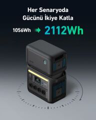 Anker SOLIX BP1000X Ekstra Batarya 1056Wh (Anker SOLIX C1000X Uyumlu)