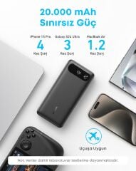 Anker 20000 mAh 87W USB-C Powerbank Siyah-A1383