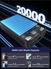 Acefast PD20W 20000mAh Powerbank Siyah - M14