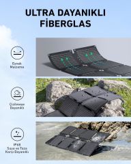 Anker SOLIX C300X DC Taşınabilir Güç Kaynağı + PS60 Taşınabilir Güneş Jeneratörü