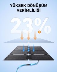 Anker SOLIX C300X DC Taşınabilir Güç Kaynağı + PS60 Taşınabilir Güneş Jeneratörü