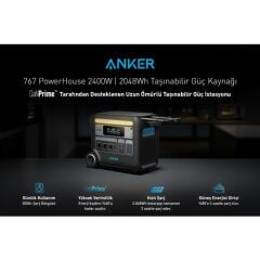 Anker SOLIX 767 PowerHouse 2400W GanPrime Taşınabilir Güç Kaynağı
